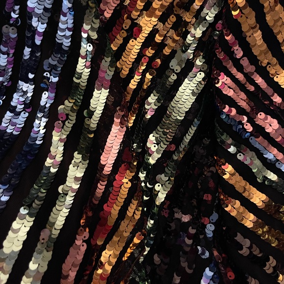 J.O.A. Multi Sequin Striped Sleeveless Midi Dress - Picture 6 of 6